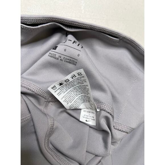 Nike DRI-FIT SWOOSH 7/8 LEGGINGS IN GRAY-GREY women size Large - gym workout - Picture 7 of 11